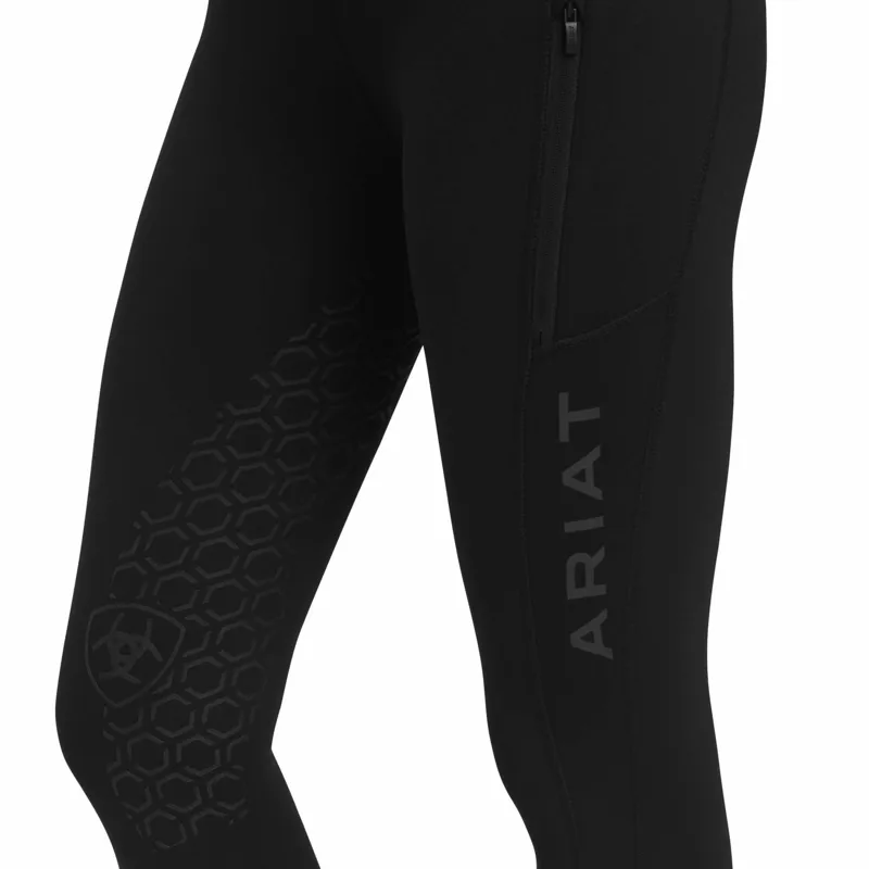 Ariat Venture Thermal Half Grip Tights Ladies in Black-1